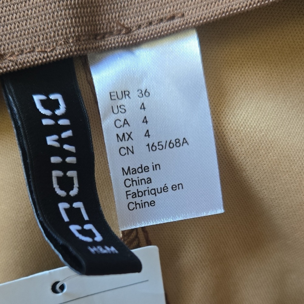 H&M Divided Faux Leather Flare Pants – Brown, Size 4 - Picture 10 of 11
